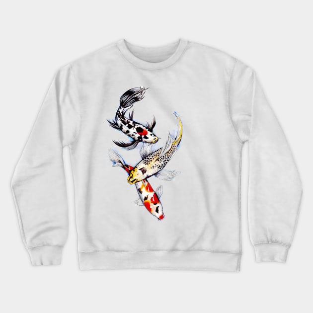 Koi Pond Crewneck Sweatshirt by IndiasIllustrations